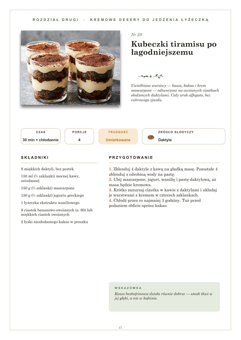 Strona z książki: Kubeczki tiramisu